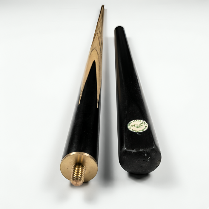 Two cone-shaped objects, one with gold base and one with black base, on a white background.