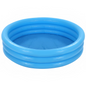 Blue inflatable pool with three concentric rings on a white background