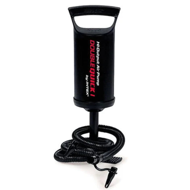 Black double quick air pump with Intex branding on a white background