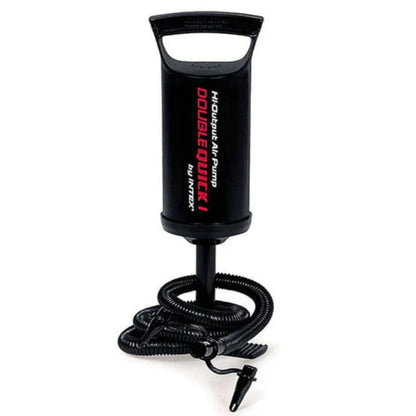 Black double quick air pump with Intex branding on a white background