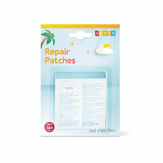 Intex repair patches packaging with a white background