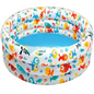 Inflatable children's pool with fish pattern on a white background