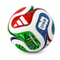 Colorful soccer ball with Adidas and FIFA logos on a white background