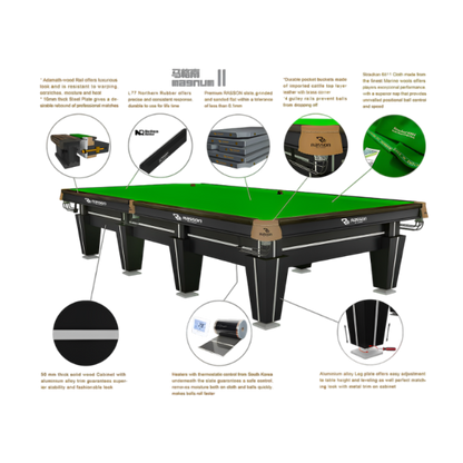 Rasson Magnum 2 Snooker Table | Professional 12ft Tournament-Grade Table 1