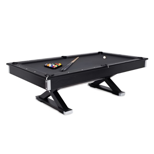 Rustic and Modern X-Leg Pool Table – High-Quality Billiards Table for Home & Game Room 4