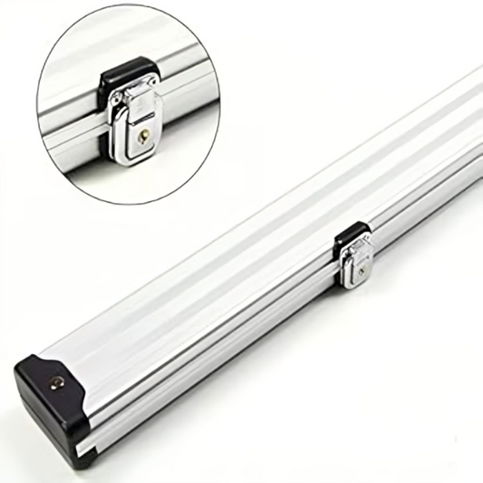 Snooker Almunium Cue Case- 3pc Cue Case (SILVER) KeyLock Premium Quality