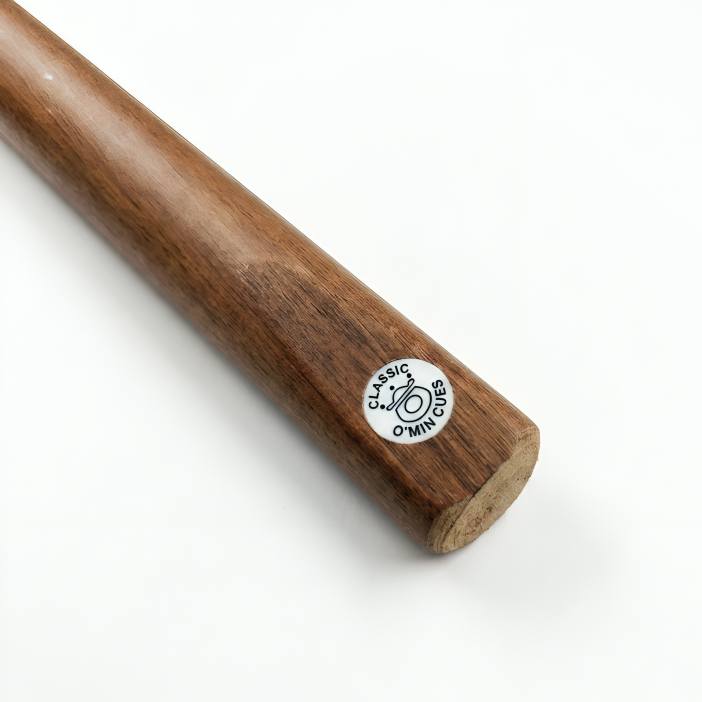 Wooden baseball bat with a visible brand logo on a white background