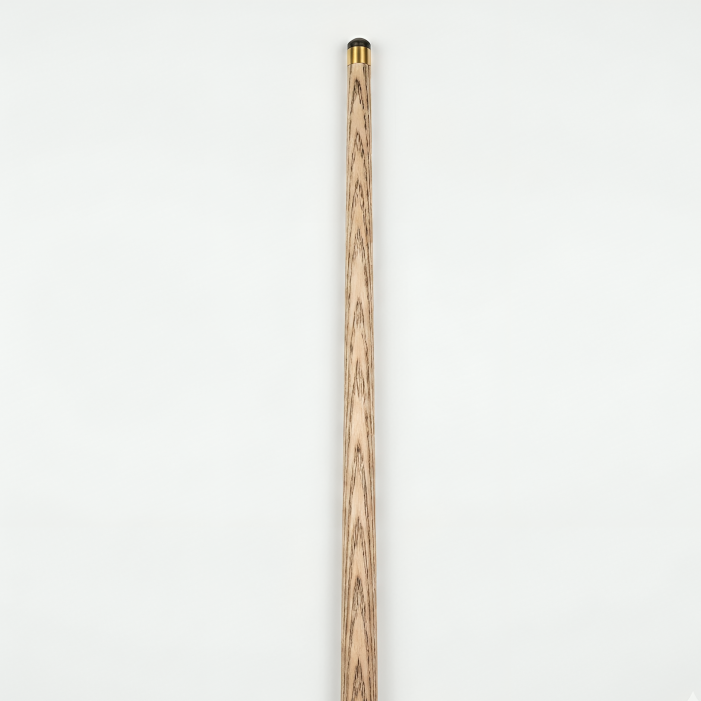 Wooden pool cue on a white background
