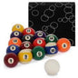 Billiards Pool Ball Set Standard Size