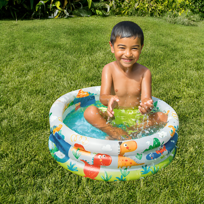 Intex Dinosaur 3 Ring Baby Swimming Pool (24" Depth x 8" Height) 57106